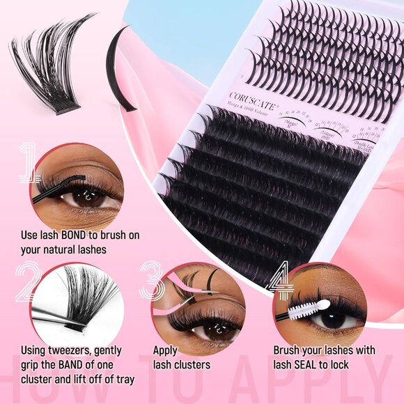 Luxury 100D Lash Clusters 12-20mm: Handmade Spiky Extensions for Bold Eyes - Picture 7 of 7